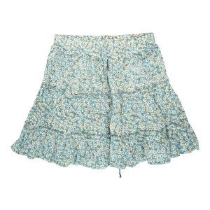 POGTMM Rufle Skirt Multicolor Floral Print Size Small S